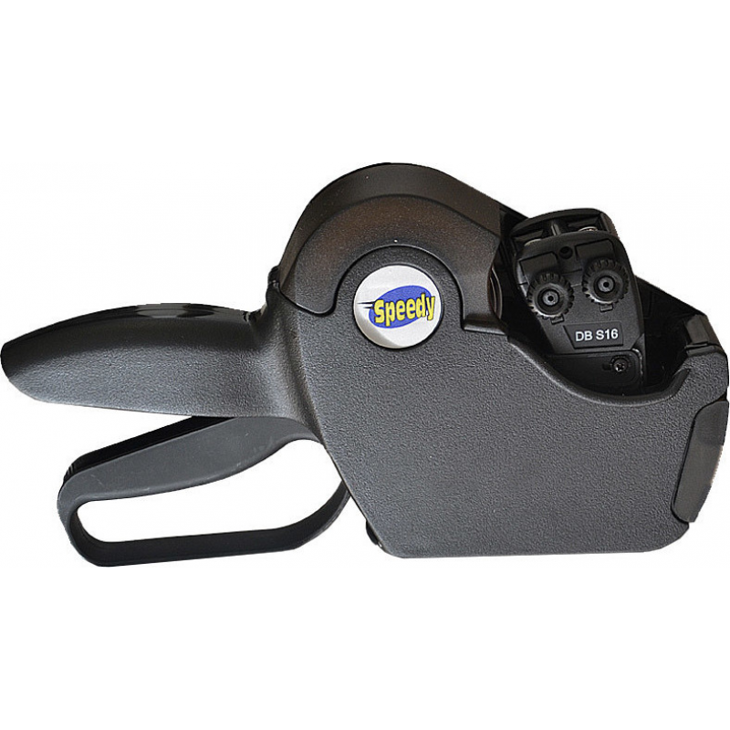 Ετικετογράφος χειρός Speedy DB-S16 (Διπλής Σειράς με 8+8 στοιχεία, 26×16 mm) | Black