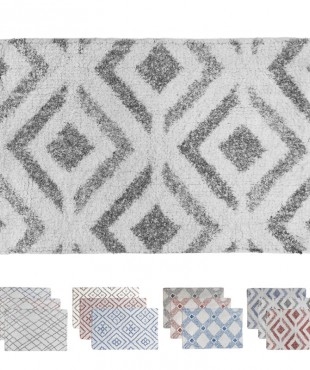 ΠΑΤΑΚΙ ΜΠΑΝΙΟΥ ΒΑΜΒΑΚΕΡΟ COTTON ΡΟΜΒΟΣ 40Χ60