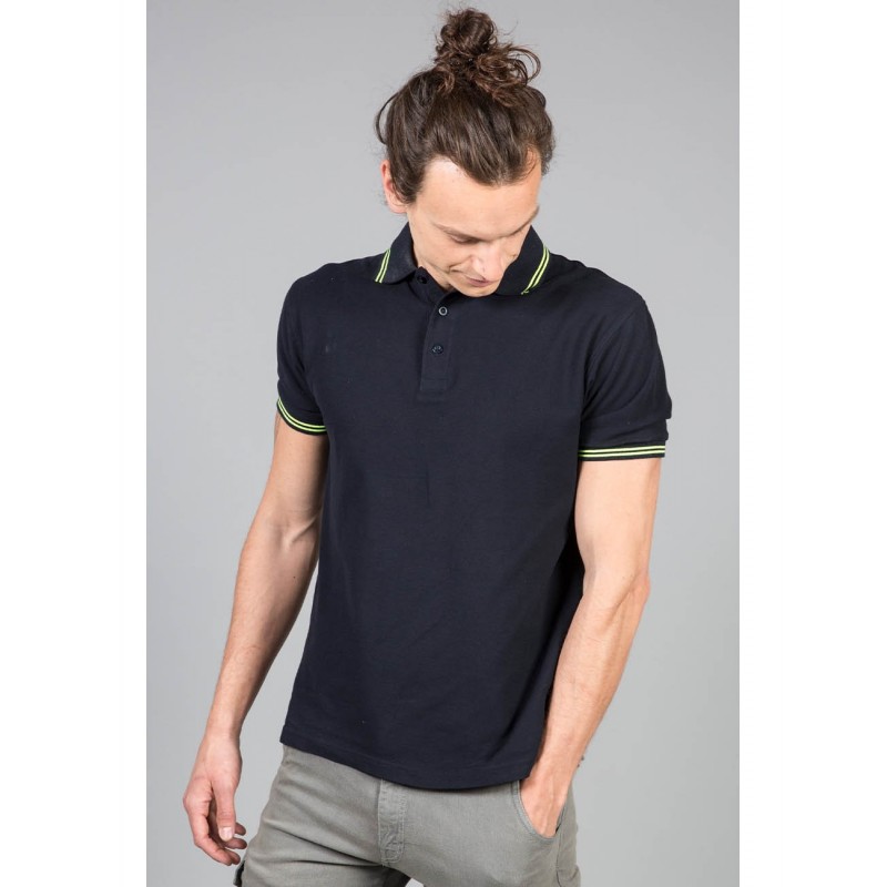 PARIS MAN ΜΠΛΟΥΖΑ ΠΟΛΟ Κ/Μ ΔΙΧΡΩΜΗ 100% ΒΑΜΒ.