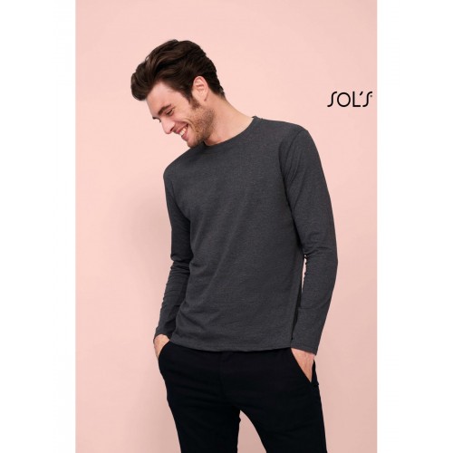 02074 IMPERIAL LSL MEN ΜΠΛΟΥΖΑ 100% ΒΑΜΒ.ΧΡΩΜ.  3XL-4XL