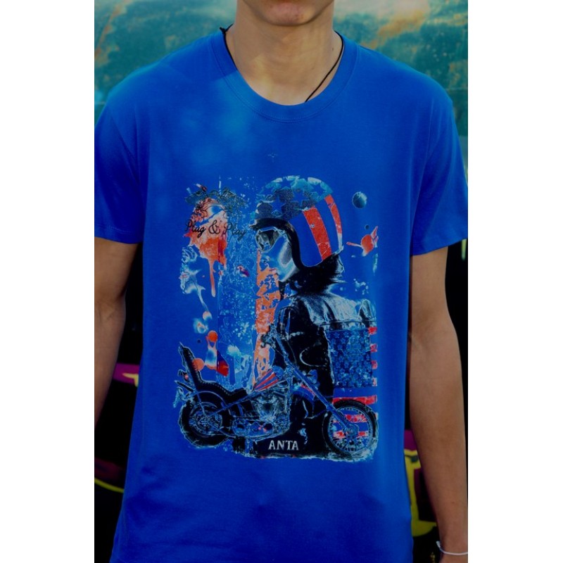 5028 Α - REGENT MEN ΜΠΛΟΥΖΑ 100%ΒΑΜΒ. ΧΡΩΜΑ MHXANH