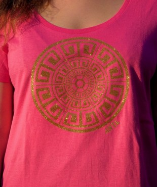 3040 B - METROPOLITAN ΜΠΛΟΥΖΑ 100% ΒΑΜΒ.ΧΡΩΜ. ΛΑΒΥΡΙΝΘΟΣ ΧΡΥΣΟ