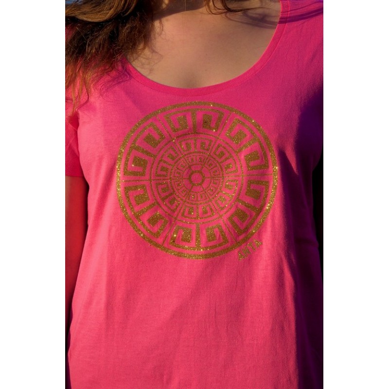 3040 B - METROPOLITAN ΜΠΛΟΥΖΑ 100% ΒΑΜΒ.ΧΡΩΜ. ΛΑΒΥΡΙΝΘΟΣ ΧΡΥΣΟ