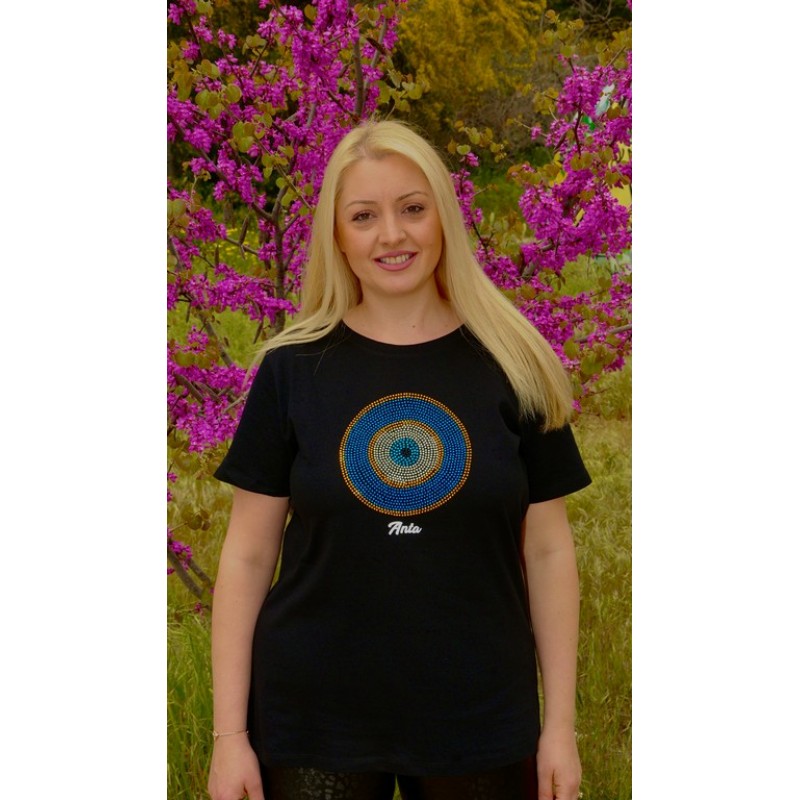 3137 B - REGENT WOMEN ΜΠΛΟΥΖΑ 100%ΒΑΜΒ. ΧΡΩΜΑ ΜΑΤΙ ΧΡΥΣΟ