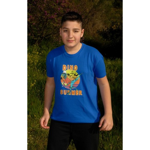 3386 Α - REGENT KIDS ΜΠΛΟΥΖΑ 100%ΒΑΜΒ. ΧΡΩΜΑ MY DINO SUMMER