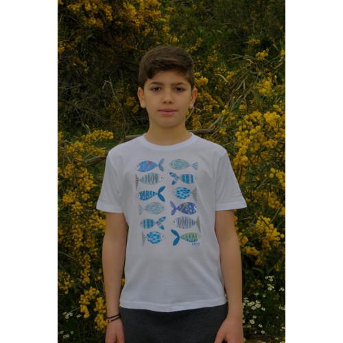 3156 Α - REGENT KIDS ΜΠΛΟΥΖΑ 100%ΒΑΜΒ. ΛΕΥΚΗ FISH