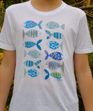 3156 Α - REGENT KIDS ΜΠΛΟΥΖΑ 100%ΒΑΜΒ. ΛΕΥΚΗ FISH