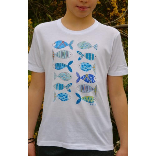 3156 Α - REGENT KIDS ΜΠΛΟΥΖΑ 100%ΒΑΜΒ. ΛΕΥΚΗ FISH