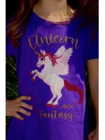 3392 Α - CHERRY KIDS ΜΠΛΟΥΖΑ 100% ΒΑΜΒ. ΧΡΩΜΑ UNICORN FANTASY