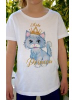 3053 Α - CHERRY KIDS ΜΠΛΟΥΖΑ 100% ΒΑΜΒ. ΛΕΥΚΗ ΓΑΤΑ