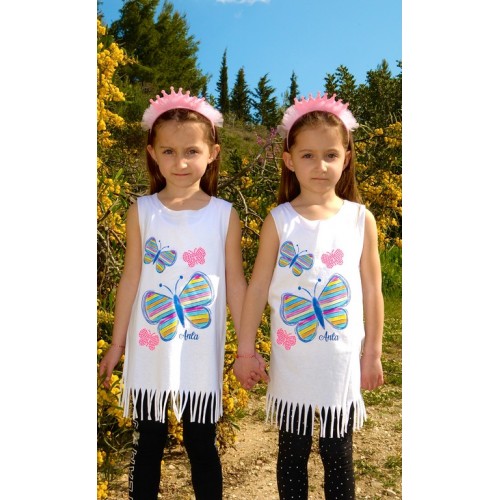 2239 Α - GIRLY KIDS ΜΠΛΟΥΖΑΚΙ ΑΜΑΝΙΚΟ  ΛΕΥΚΟ ΠΕΤΑΛΟΥΔΑ