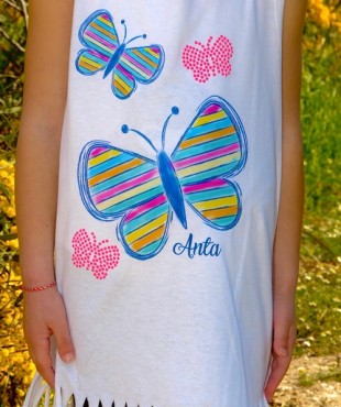 2239 Α - GIRLY KIDS ΜΠΛΟΥΖΑΚΙ ΑΜΑΝΙΚΟ  ΛΕΥΚΟ ΠΕΤΑΛΟΥΔΑ