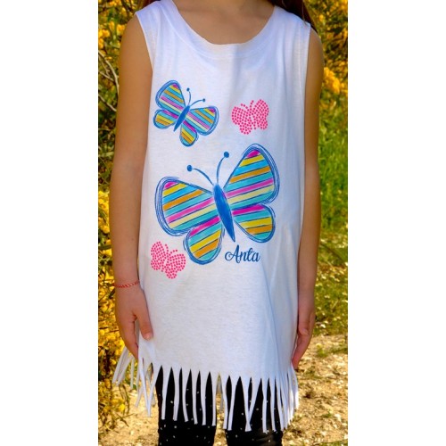 2239 Α - GIRLY KIDS ΜΠΛΟΥΖΑΚΙ ΑΜΑΝΙΚΟ  ΛΕΥΚΟ ΠΕΤΑΛΟΥΔΑ