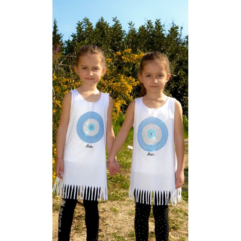 1066 Β - GIRLY KIDS ΜΠΛΟΥΖΑΚΙ ΑΜΑΝΙΚΟ  ΛΕΥΚΟ MATI ΑΣΗΜΙ