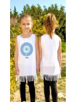 1066 Β - GIRLY KIDS ΜΠΛΟΥΖΑΚΙ ΑΜΑΝΙΚΟ  ΛΕΥΚΟ MATI ΑΣΗΜΙ