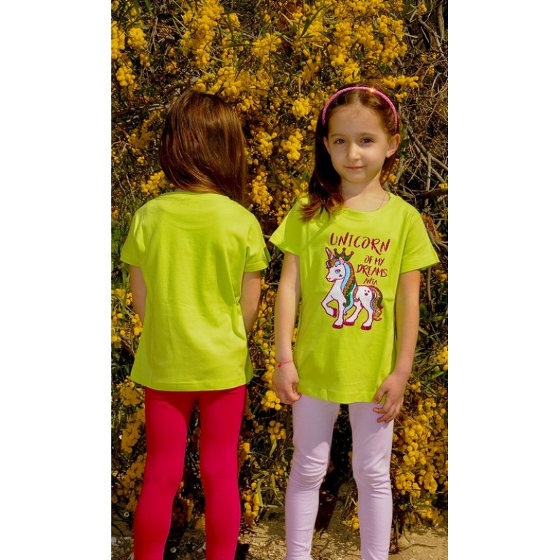 3390 A - CHERRY KIDS ΜΠΛΟΥΖΑ 100% ΒΑΜΒ. UNICORN OF MY DREAMS
