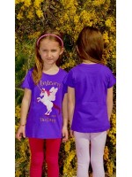 3392 Α - CHERRY KIDS ΜΠΛΟΥΖΑ 100% ΒΑΜΒ. ΧΡΩΜΑ UNICORN FANTASY