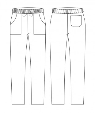 ΠΑΝΤΕΛΟΝΙ--3504001A-COULISSE  POCKETS 100%ΒΑΜΒ-WHITE