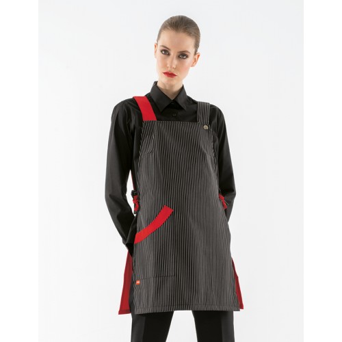 ΣΑΜΑΡΑΚΙ ΤΕLΜΑ BLACK PIN STRIPE-RED (BACK) MOD.1443