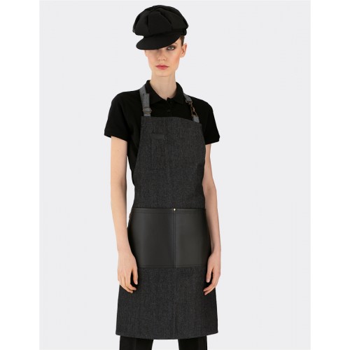 ΠΟΔΙΑ ΛΑΙΜΟΥ FREDDIE BLACK DENIM WITH BLACK ECO LEATHER POCKET MOD.1710