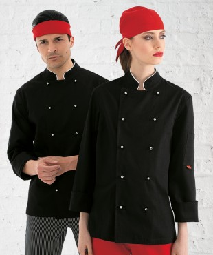 ΣΑΚΑΚΙ ΑΝΔΡΙΚΟ ΜΑΚΡΥΜΑΝΙΚΟ ΜΕ ΠΙΠΙΛΕΣ CHEF BLACK MOD.283