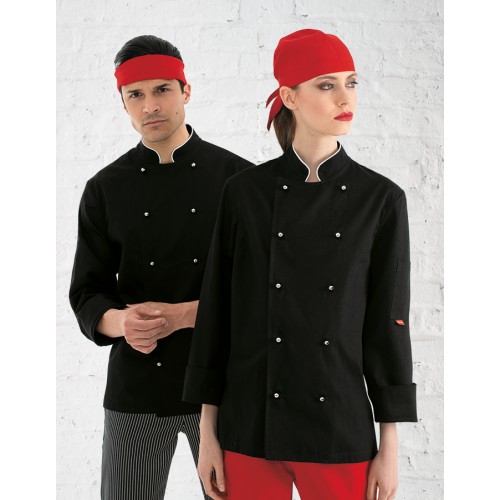 ΣΑΚΑΚΙ ΑΝΔΡΙΚΟ ΜΑΚΡΥΜΑΝΙΚΟ ΜΕ ΠΙΠΙΛΕΣ CHEF BLACK MOD.283