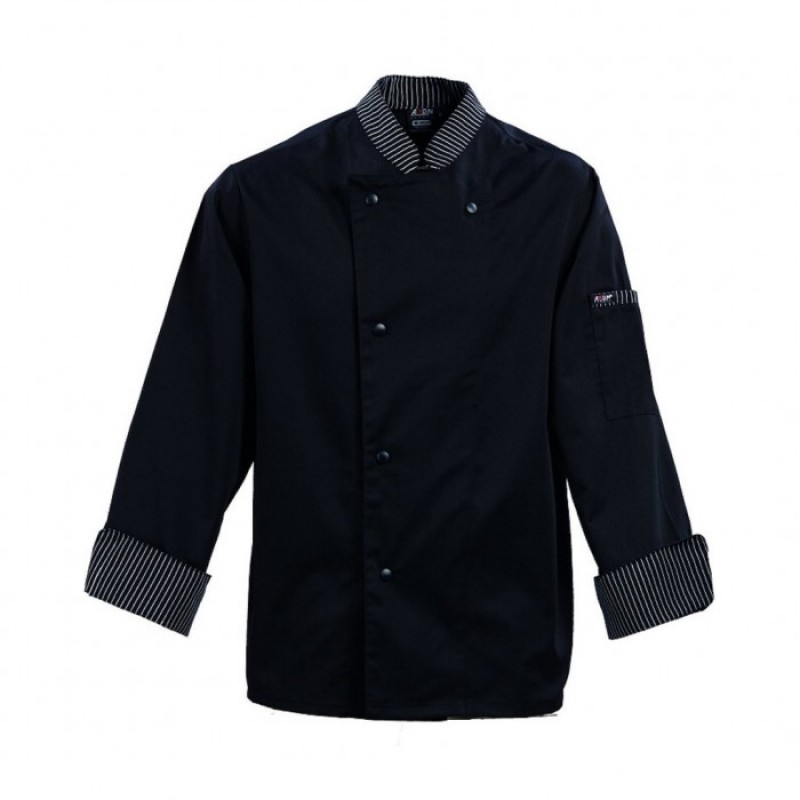 ΣΑΚΑΚΙ ΜΑΚΡΥΜΑΝΙΚΟ UNISEX ΜΑΥΡΟ ΜΕ ΛΕΥΚΕΣ ΡΙΓΕΣ 