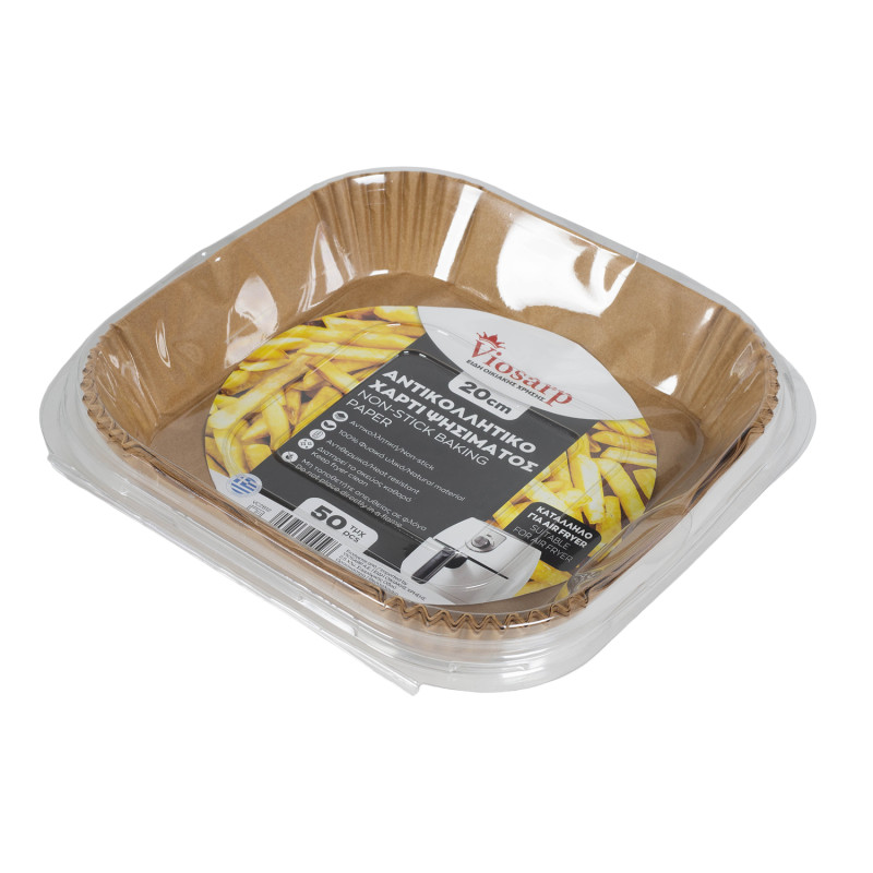 ΑΝΤΙΚΟΛΛΗΤΙΚΟ ΧΑΡΤΙ ΨΗΣΙΜΑΤΟΣ ΤΕΤΡΑΓΩΝΟ VC2812 20x4.5cm 50 ΤΜΧ ΚΑΤΑΛΛΗΛO ΓΙΑ ΦΡΙΤΕΖΑ ΑΕΡΟΣ AIRFRYER