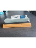 RW006-ΔΙΠΛΗ ΠΕΤΡΑ ΓΙΑ ΑΚΟΝΙΣΜΑ- DOUBLE SIDED SHARPENING STONE WOODEN HOLDER 400/1000