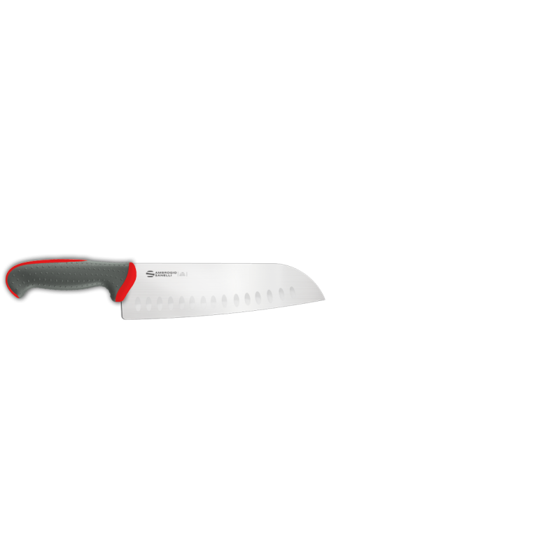 TC50020R-ΜΑΧΑΙΡΙ SANTOKU ME ΑΥΛΑΚΙΑ ΚΟΚΚΙΝΗ ΛΑΒΗ - TECNA SANTOKU KNIFE 20CM RED