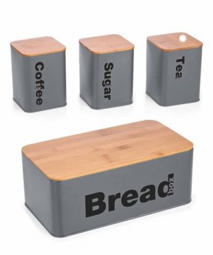 ΑΡΤΟΘΗΚΗ + ΔΟΧΕΙΟ ΒΑΜΒΟΟ ΣΕΤ 4 ΤΕΜ