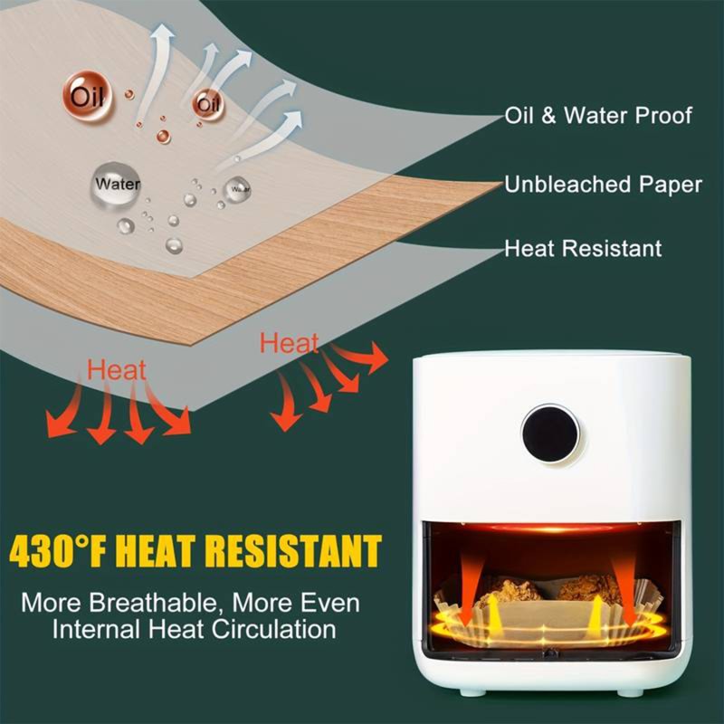 ΑΝΤΙΚΟΛΛΗΤΙΚΟ ΧΑΡΤΙ ΨΗΣΙΜΑΤΟΣ ΤΕΤΡΑΓΩΝΟ VC2812 20x4.5cm 50 ΤΜΧ ΚΑΤΑΛΛΗΛO ΓΙΑ ΦΡΙΤΕΖΑ ΑΕΡΟΣ AIRFRYER