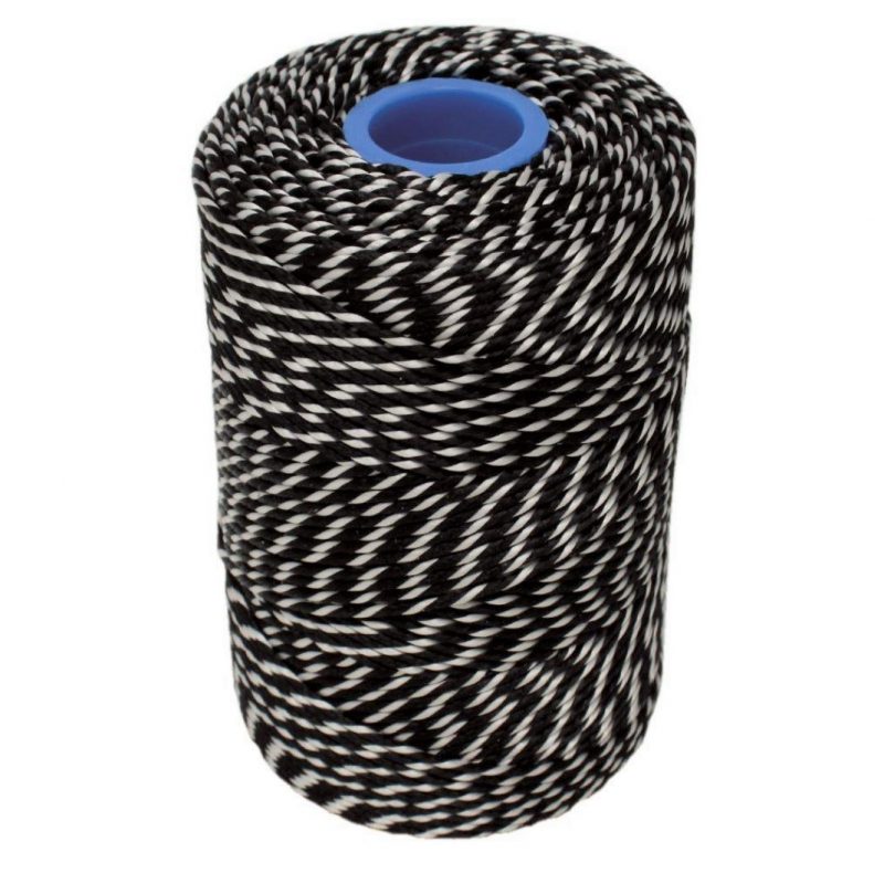 ΣΠΑΓΓΟΣ ΓΥΑΛΙΣΤΕΡΟΣ  ΒΑΜΒ. ΑΣΠΡΟ-ΜΑΥΡΟ 100Μ ΧΟΝΔΡΟΣ