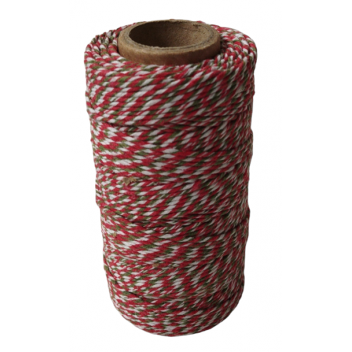 ΣΠΑΓΓΟΣ RED-WHITE-GREEN 140M - ΨΙΛΟΣ