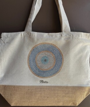 3137 Β - SYDNEY ΤΣΑΝΤΑ ΑΓΟΡΑΣ JUTE-COTTON ΜΑΤΙ ΧΡΥΣΟ