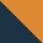 french navy/neon orange