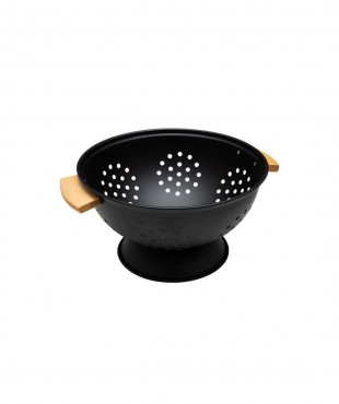 ΣΟΥΡΩΤΗΡΙ ΖΥΜΑΡΙΚΩΝ BAMBOO ESSENTIALS ΜΕΤΑΛΛΙΚΟ ΜΕ ΛΑΒΕΣ 24x24x13.7cm ΜΑΥΡΟ