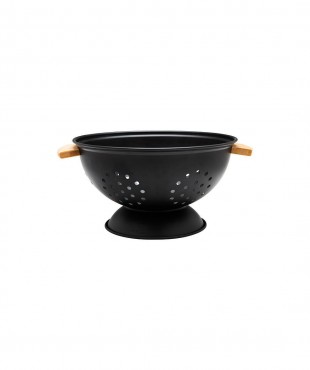 ΣΟΥΡΩΤΗΡΙ ΖΥΜΑΡΙΚΩΝ BAMBOO ESSENTIALS ΜΕΤΑΛΛΙΚΟ ΜΕ ΛΑΒΕΣ 24x24x13.7cm ΜΑΥΡΟ