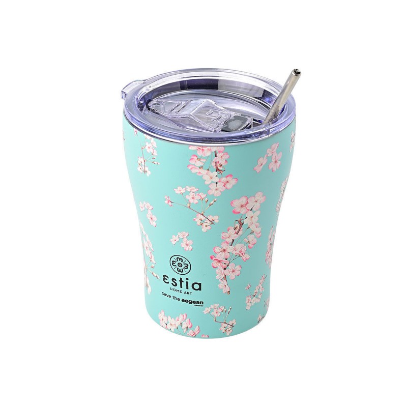ΘΕΡΜΟΣ COFFEE MUG SAVE THE AEGEAN 350ml BLOSSOM GREEN