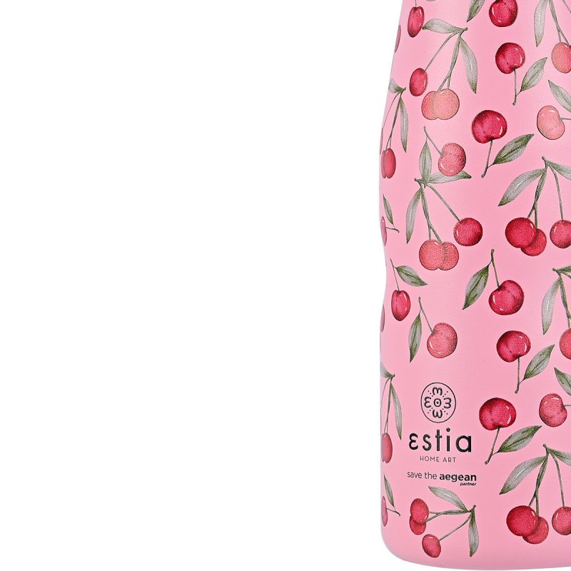 ΘΕΡΜΟΣ TRAVEL FLASK SAVE THE AEGEAN 500ml CHERRY ROSE