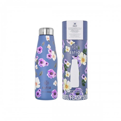 ΘΕΡΜΟΣ TRAVEL FLASK SAVE THE AEGEAN 500ml GARDEN BLUE