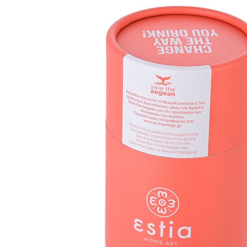 ΘΕΡΜΟΣ TRAVEL CUP SAVE THE AEGEAN 500ml FUSION CORAL