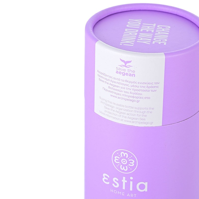ΘΕΡΜΟΣ TRAVEL CUP SAVE THE AEGEAN 500ml LAVENDER PURPLE