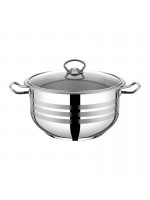 ΚΑΤΣΑΡΟΛΑ ΑΝΟΞΕΙΔΩΤΗ ΜΕ ΓΥΑΛΙΝΟ ΚΑΠΑΚΙ 26Χ16 8L