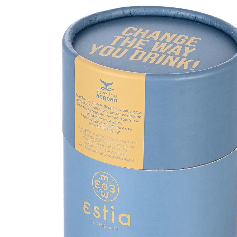 ΘΕΡΜΟΣ TRAVEL CHUG SAVE THE AEGEAN 500ml DENIM BLUE