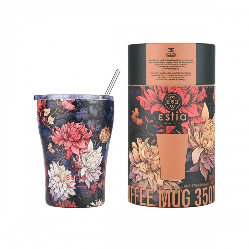 ΘΕΡΜΟΣ COFFEE MUG SAVE THE AEGEAN 350ml MIDNIGHT BLOSSOM