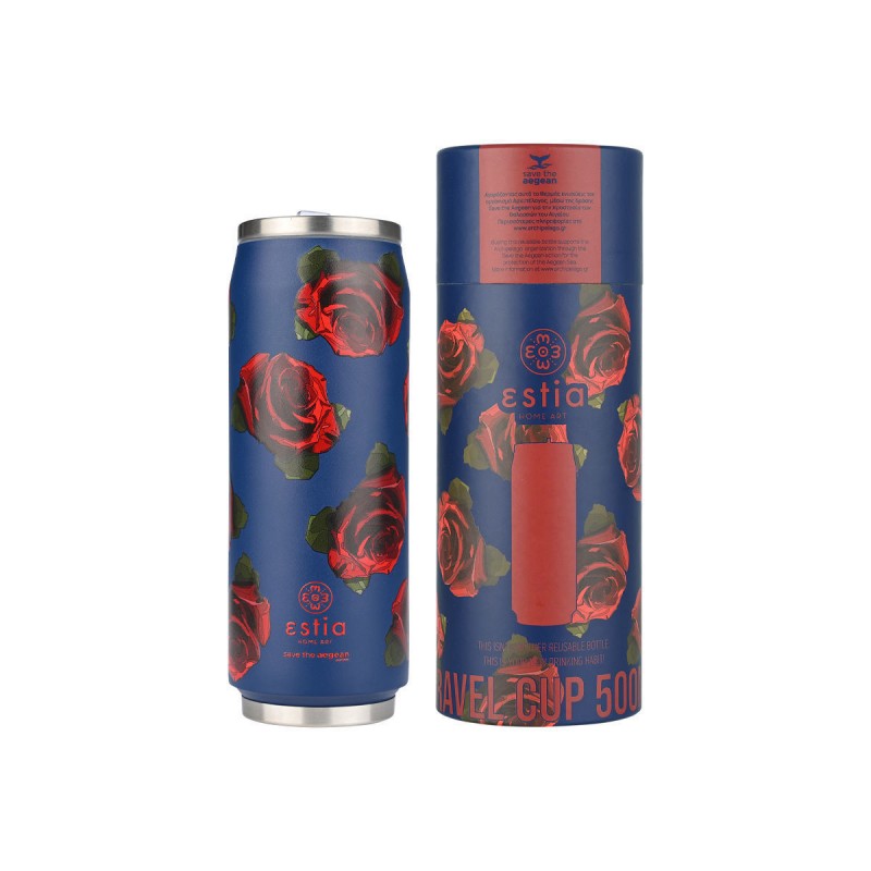 ΘΕΡΜΟΣ TRAVEL CUP SAVE THE AEGEAN 500ml ELECTRIC ROSES