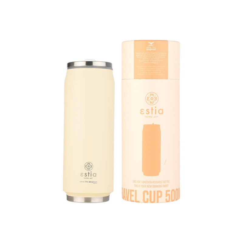 ΘΕΡΜΟΣ TRAVEL CUP SAVE THE AEGEAN 500ml LILY WHITE