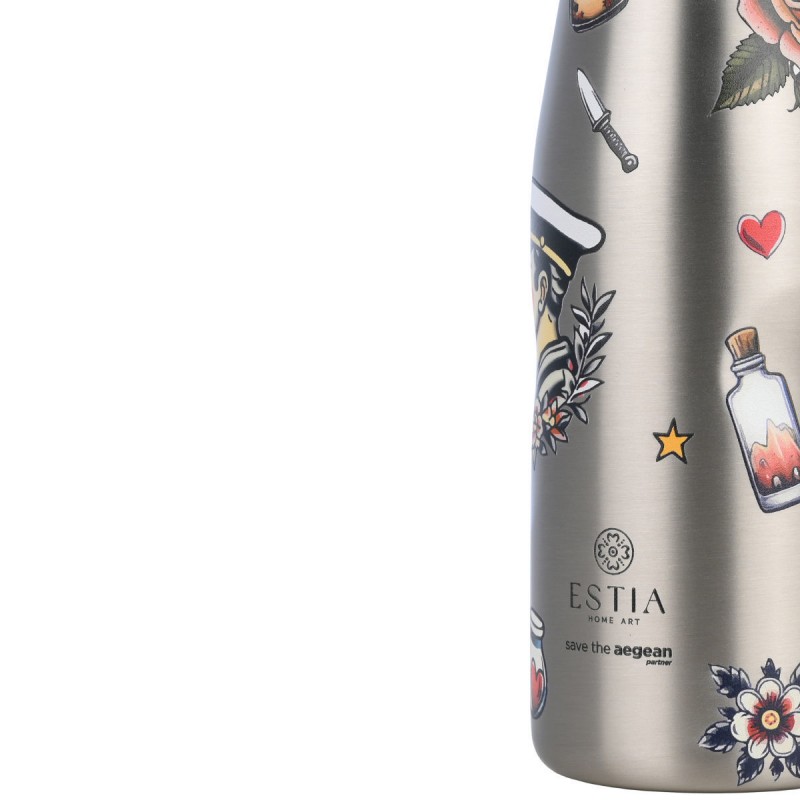 ΘΕΡΜΟΣ TRAVEL FLASK SAVE THE AEGEAN 500ml OLD SCHOOL INK