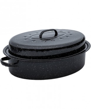 ΓΑΣΤΡΑ ENAMEL ΕΜΑΓΙΕ 42x32x18cm 7.8lt ΜΕ ΣΧΑΡΑ